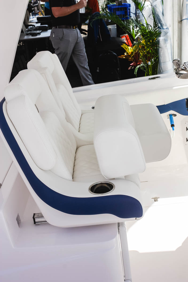 Intrepid 345 helm fold up bolster