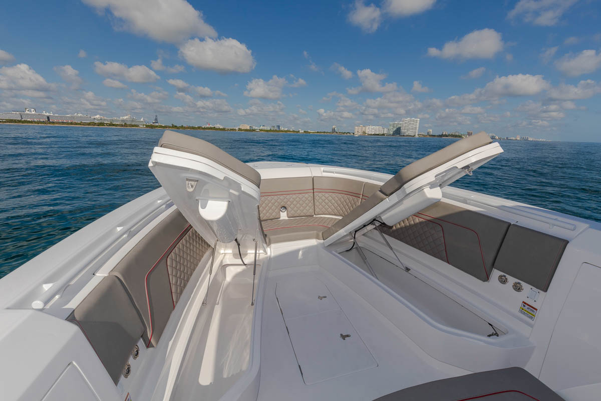 Intrepid 345 bow storage